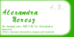 alexandra meresz business card